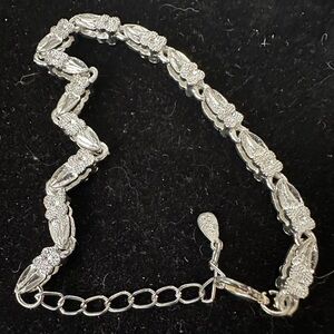 Sterling Silver Flower and Leaf Bracelet